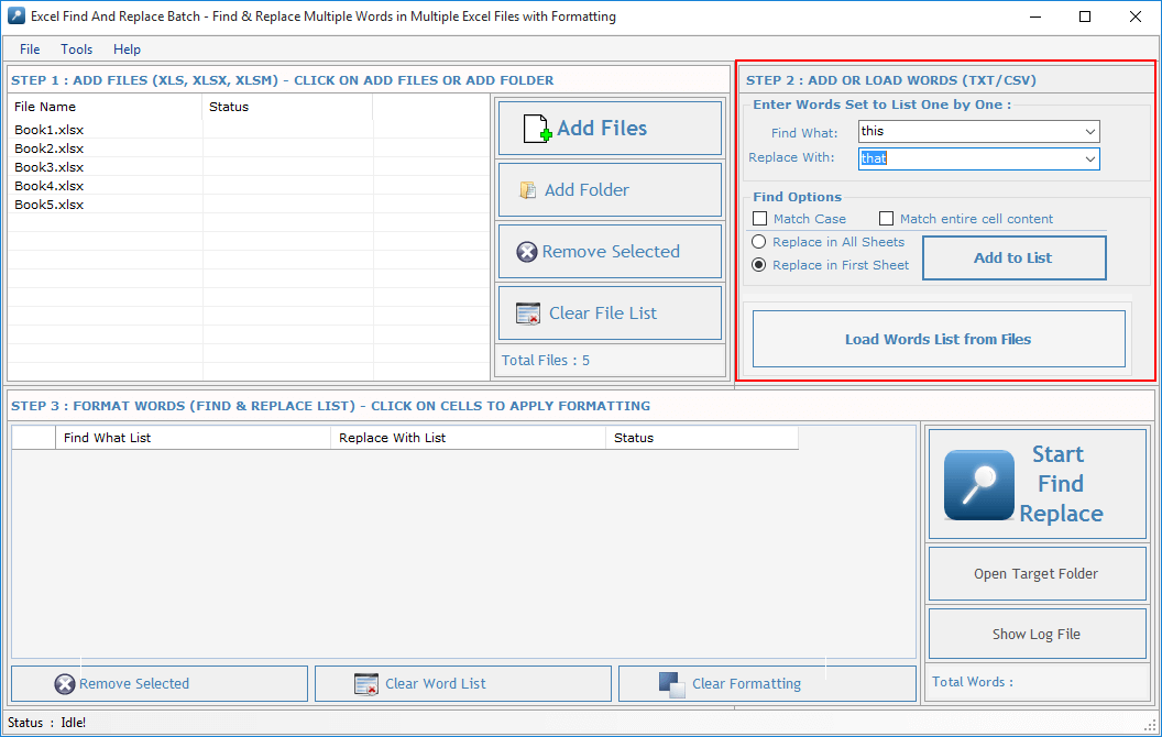 Find And Replace Multiple Words In Ms Excel Workbook find Multiple Words And Replace In Multiple 